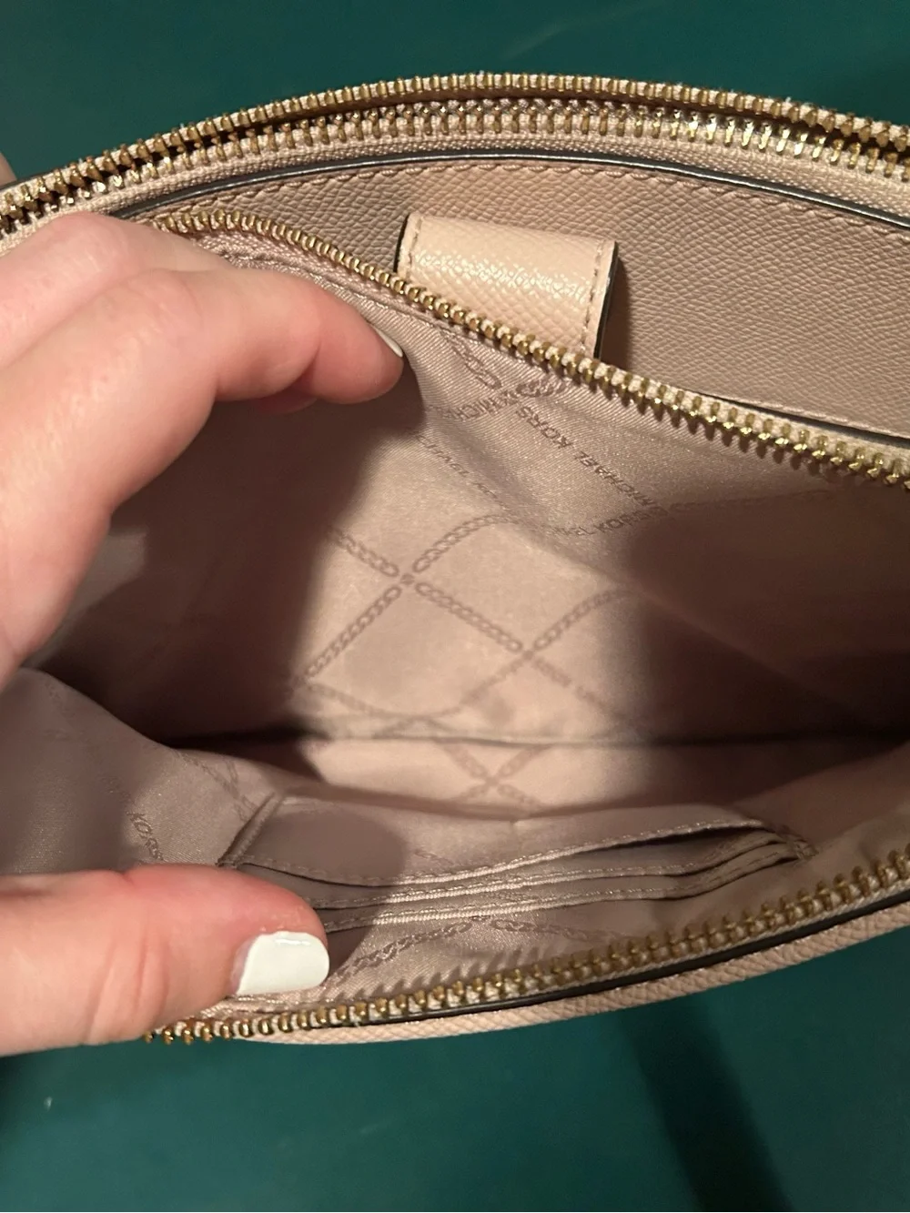 Michael Kors Pale Pink Leather Crossbody Bag